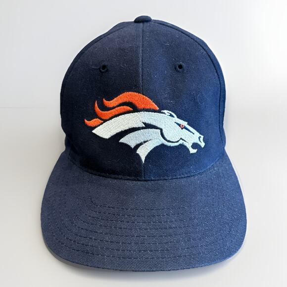 American Needle Navy Mens NFL Denver Broncos Adjustable Strapback Hat Cap - Picture 1 of 8
